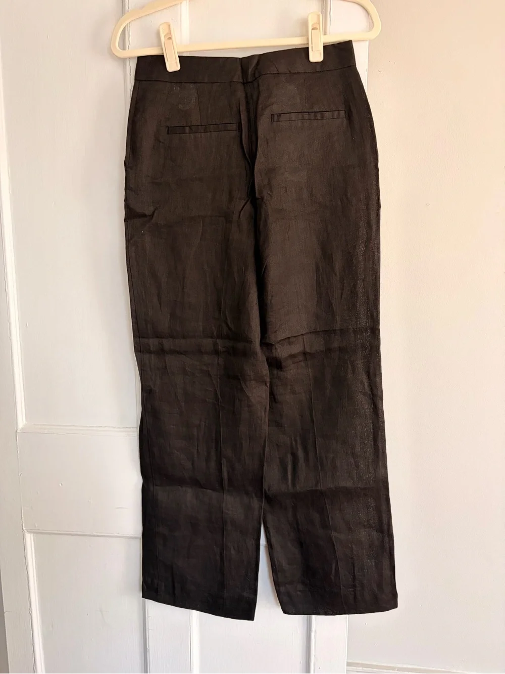ZARA 100% Linen Black Trousers